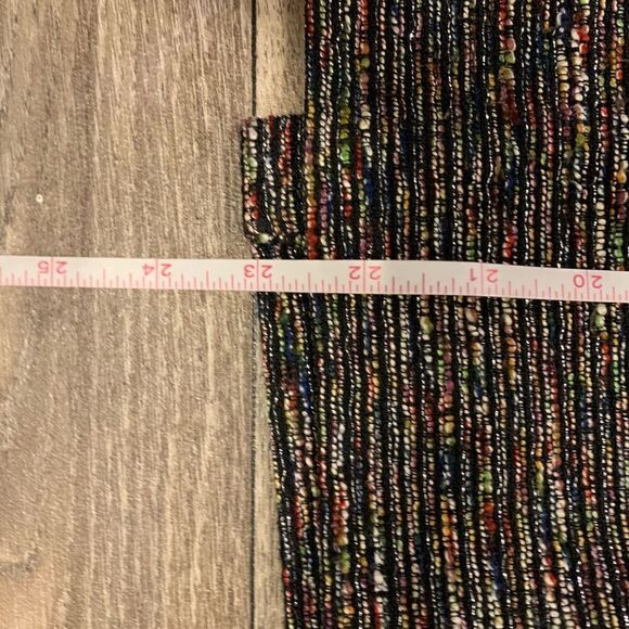 Tahari pencil skirt. Size: 12. Small slit on back. Metallic thread throughout. - Picture 8 of 8